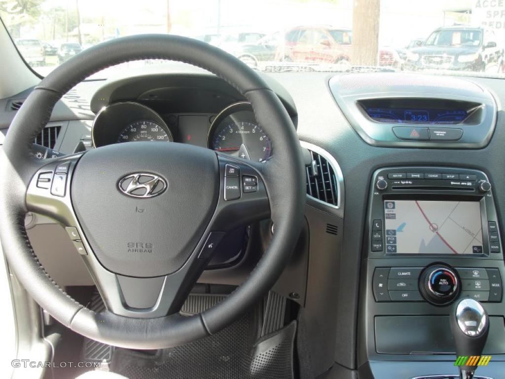 2011 Hyundai Genesis Coupe 2.0T Premium Black Cloth Dashboard Photo #46974663