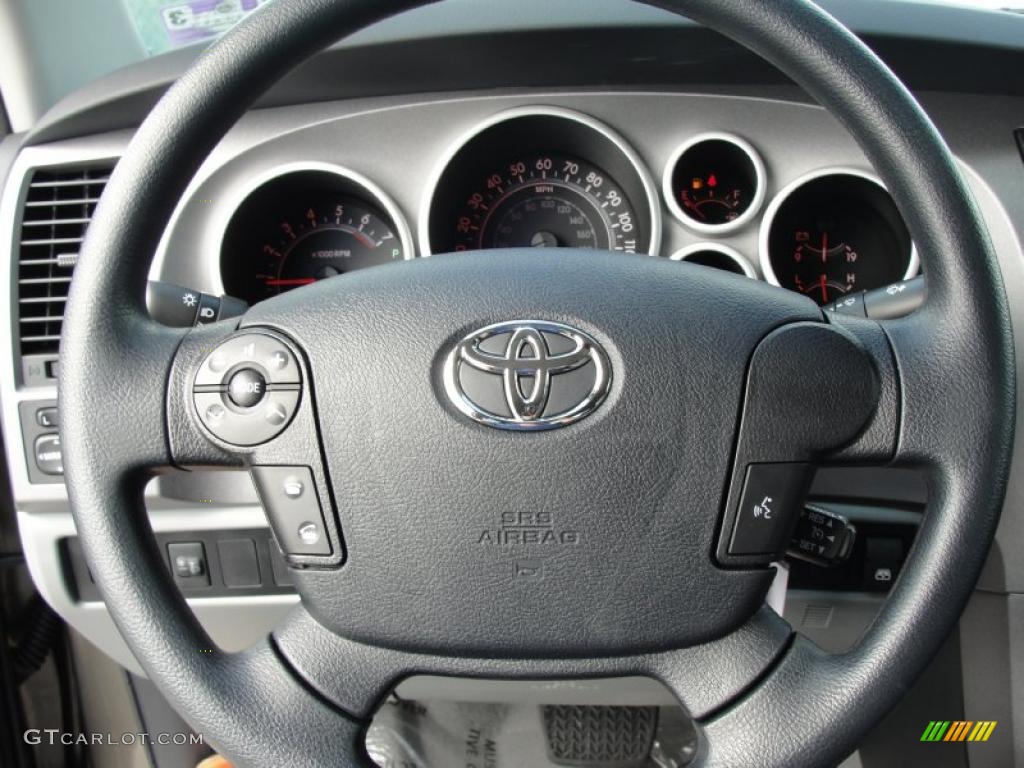 2011 Toyota Tundra Texas Edition CrewMax Graphite Gray Steering Wheel Photo #46977006