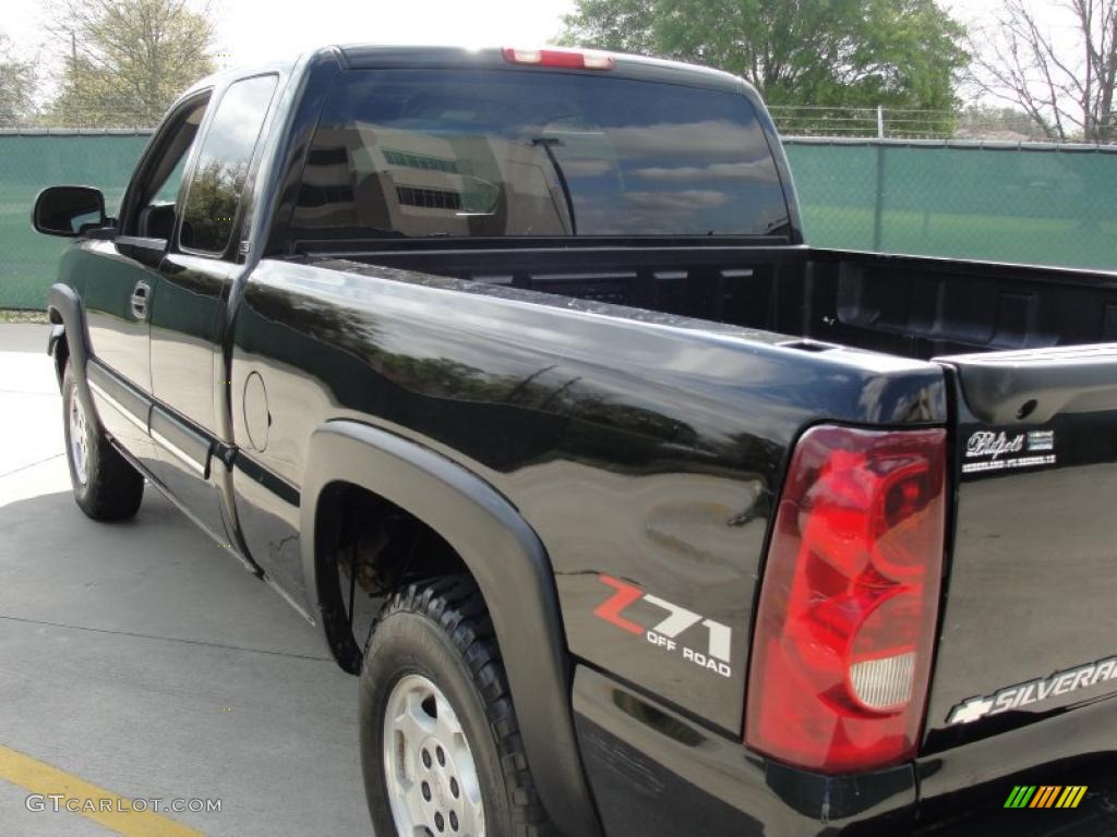 2003 Silverado 1500 Z71 Extended Cab 4x4 - Black / Dark Charcoal photo #5