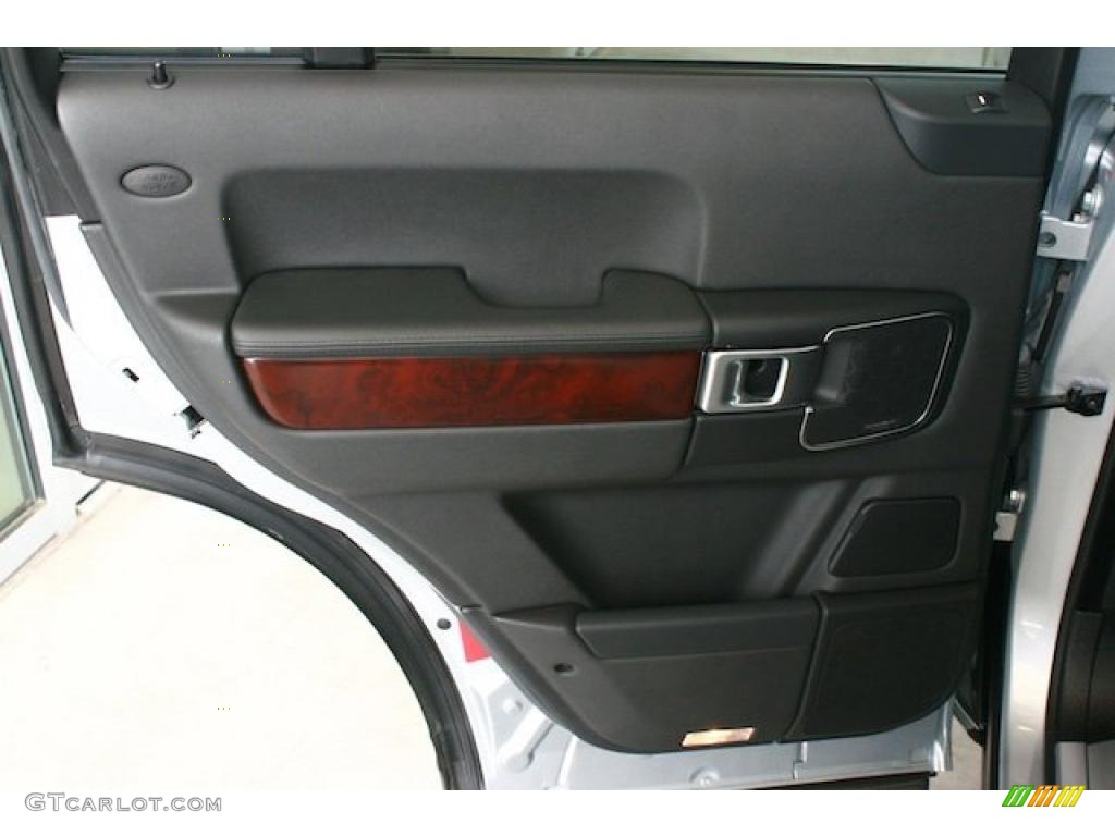 2008 Land Rover Range Rover V8 HSE Jet Black Door Panel Photo #46977243