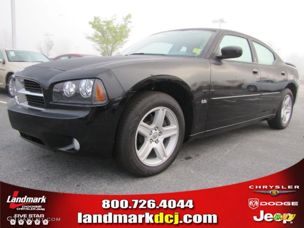 2010 Charger Rallye - Brilliant Black Crystal Pearl / Dark Slate Gray photo #1