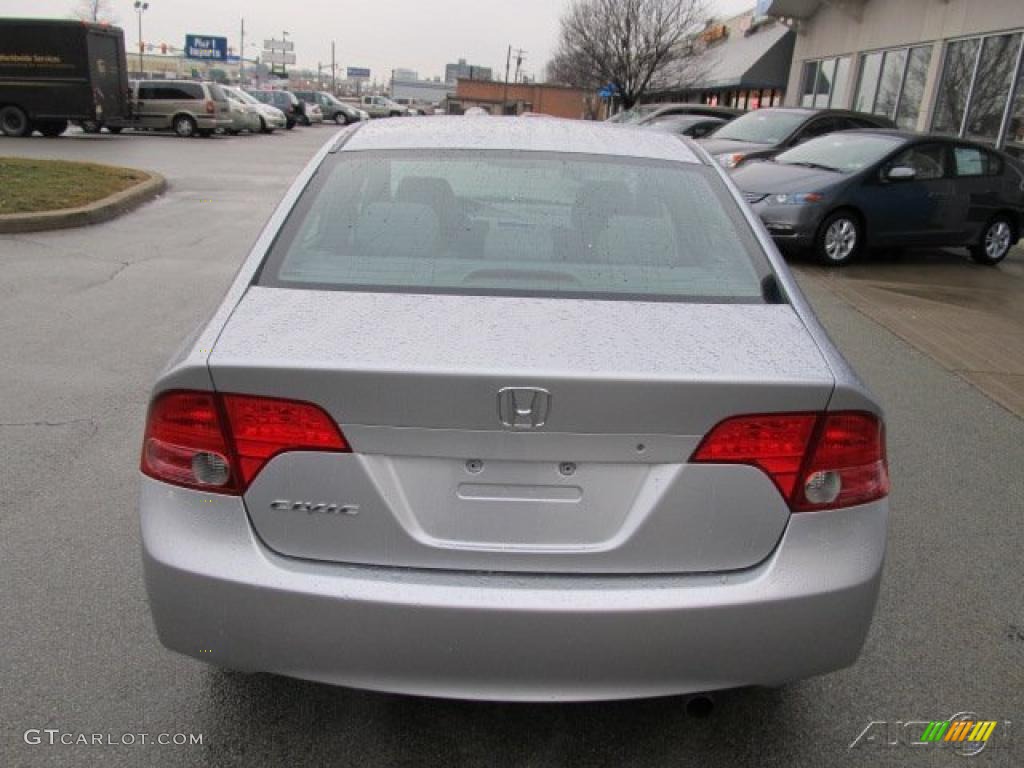 2008 Civic LX Sedan - Alabaster Silver Metallic / Gray photo #5
