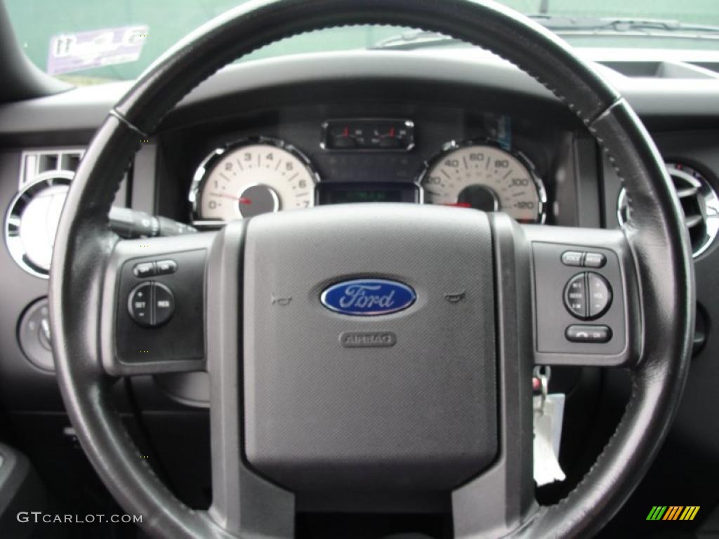 2009 Ford Expedition XLT Charcoal Black Steering Wheel Photo #46981503