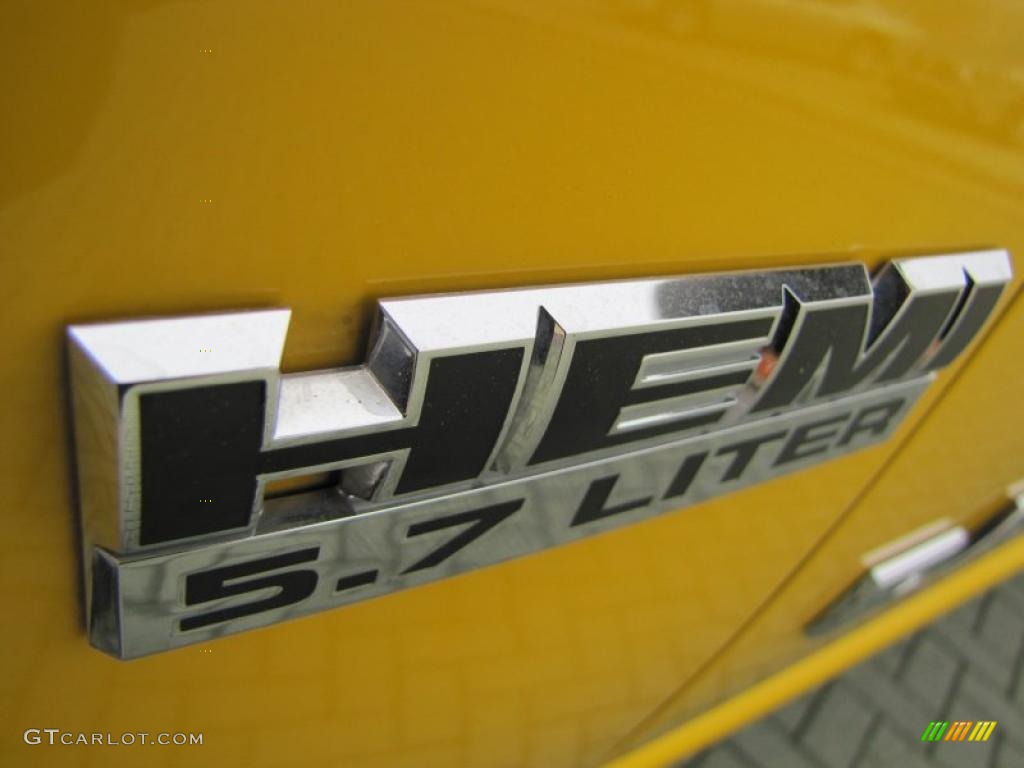 2008 Ram 1500 Sport Quad Cab - Detonator Yellow / Medium Slate Gray photo #10
