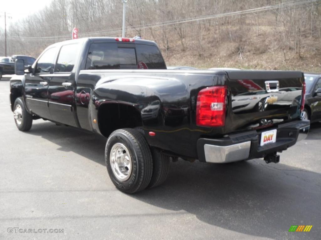 Black 2007 Chevrolet Silverado 3500HD LT Crew Cab 4x4 Dually Exterior Photo #46983619