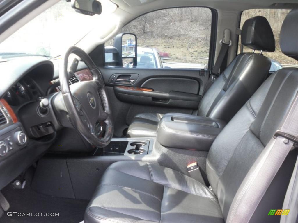 Ebony Interior 2007 Chevrolet Silverado 3500HD LT Crew Cab 4x4 Dually Photo #46983639