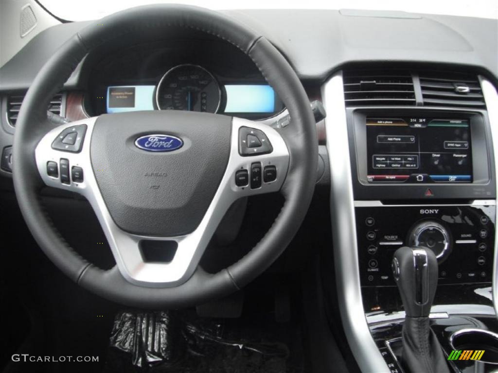 2011 Ford Edge Limited AWD Charcoal Black Steering Wheel Photo #46984086