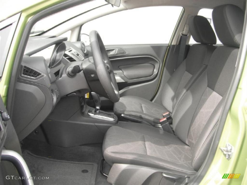 2011 Fiesta SE Hatchback - Lime Squeeze Metallic / Charcoal Black/Blue Cloth photo #23