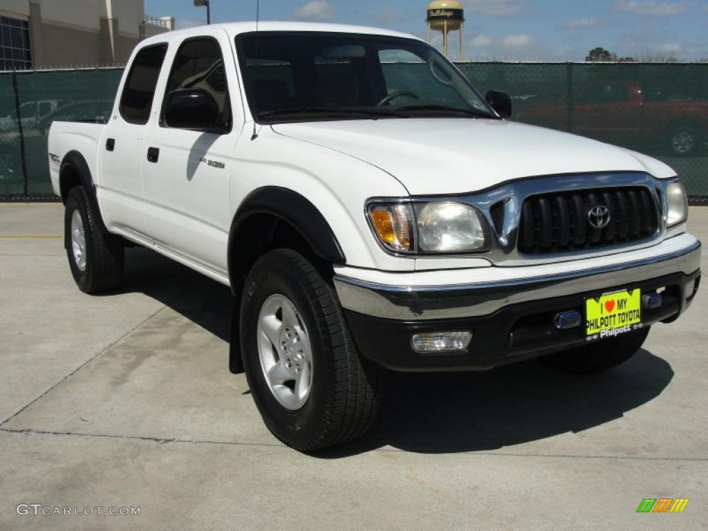 2004 Tacoma V6 PreRunner TRD Double Cab - Super White / Oak photo #1