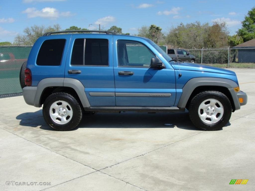 Atlantic Blue Pearlcoat 2005 Jeep Liberty Sport Exterior Photo #46986663