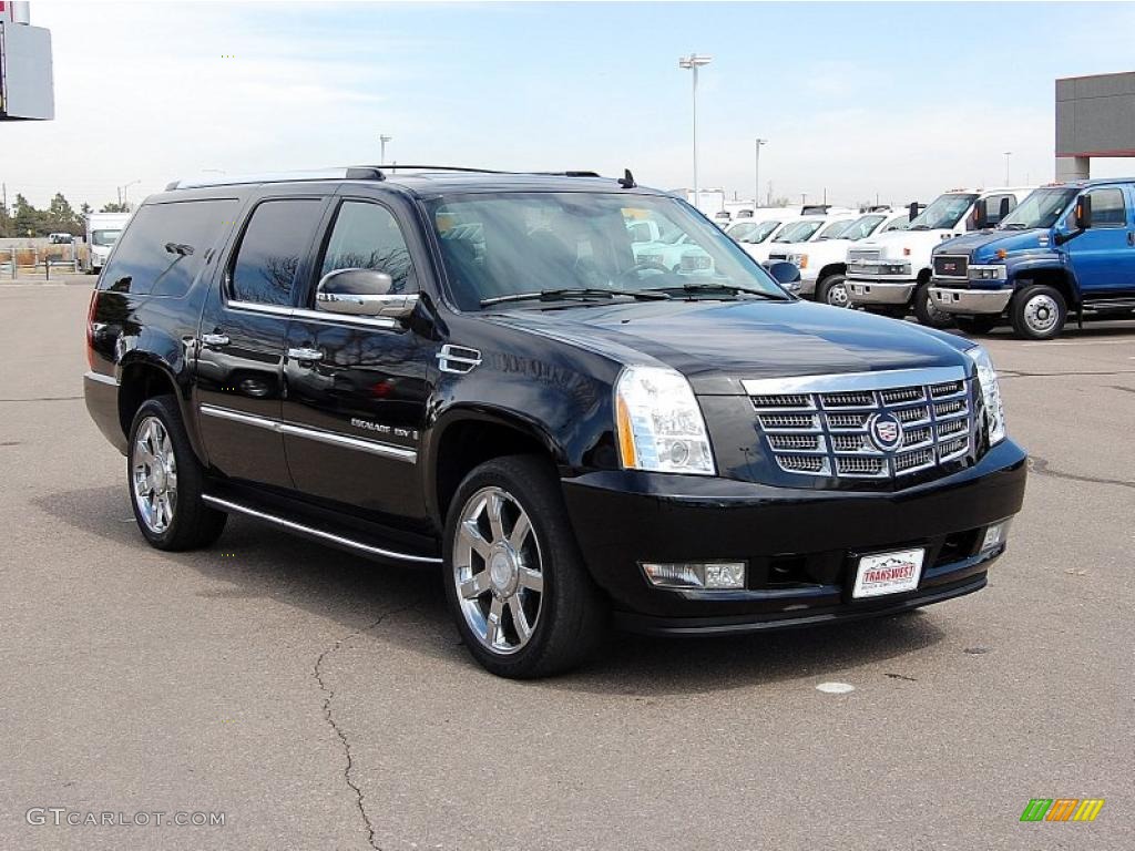 2008 Escalade ESV AWD - Black Raven / Ebony photo #7