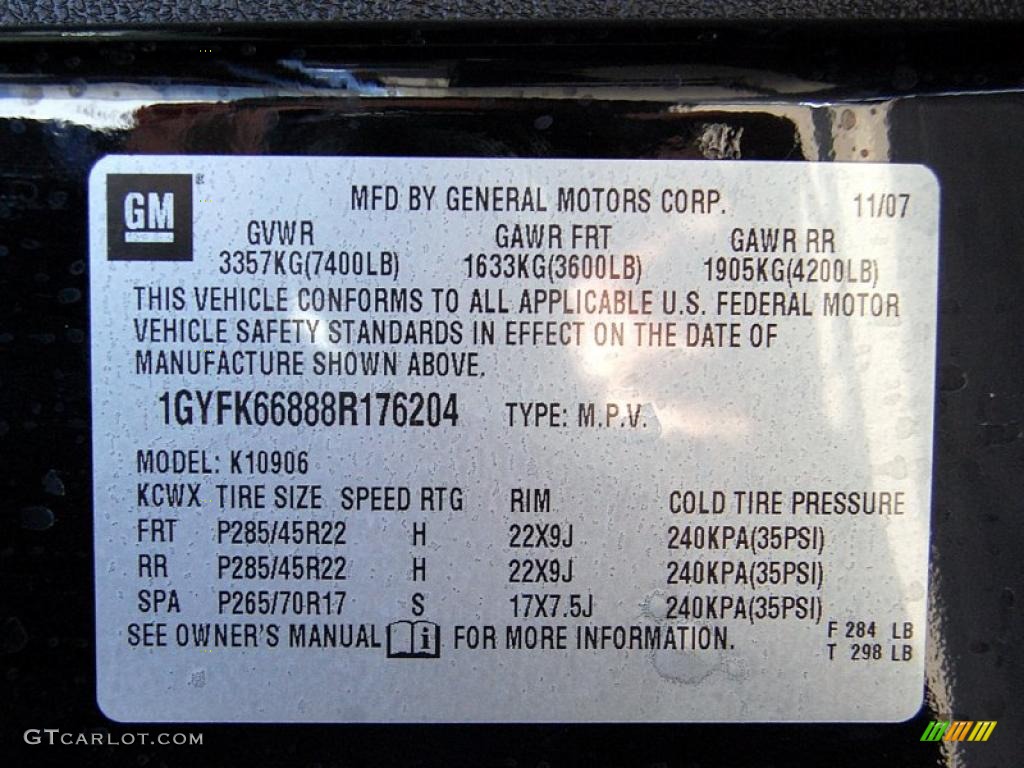 2008 Escalade ESV AWD - Black Raven / Ebony photo #24