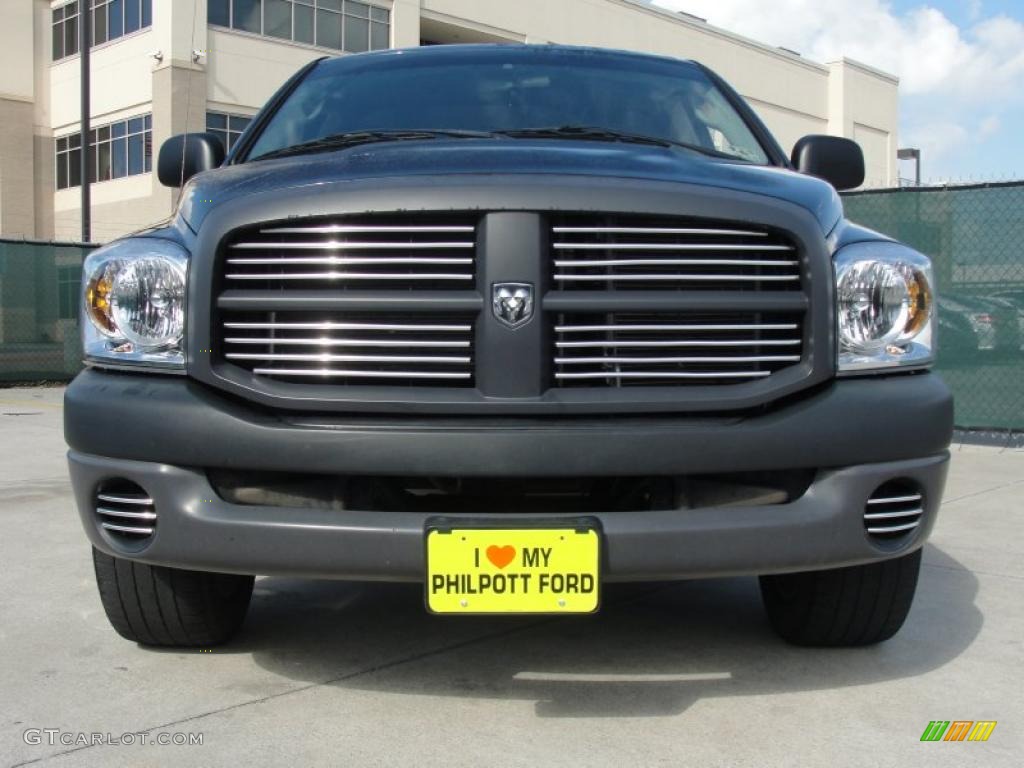 2008 Ram 1500 ST Regular Cab - Brilliant Black Crystal Pearl / Medium Slate Gray photo #8