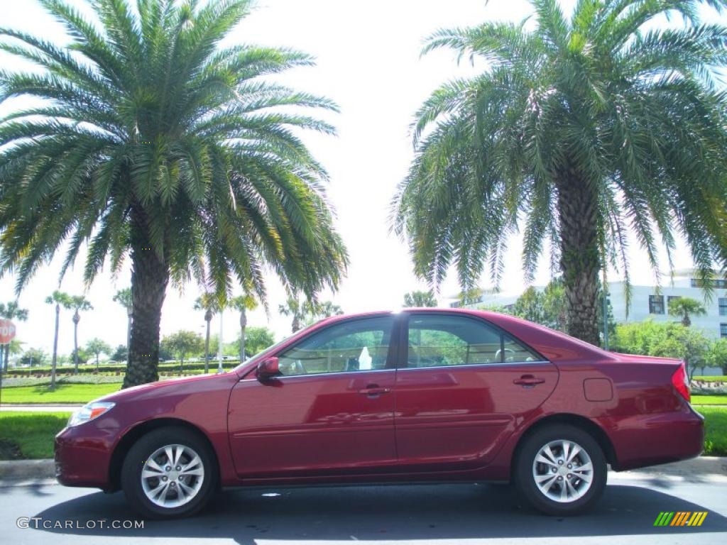 2004 Camry LE V6 - Salsa Red Pearl / Stone photo #1