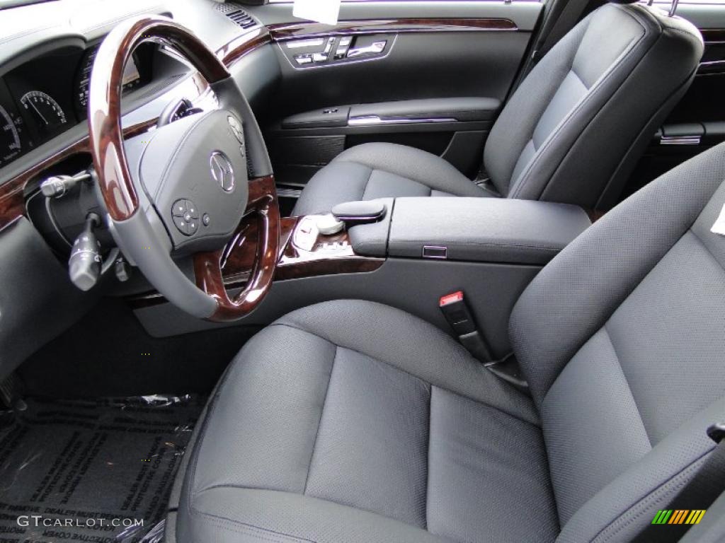 Black Interior 2011 Mercedes-Benz S 550 Sedan Photo #46992129