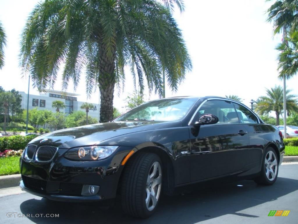2008 3 Series 328i Convertible - Jet Black / Cream Beige photo #2