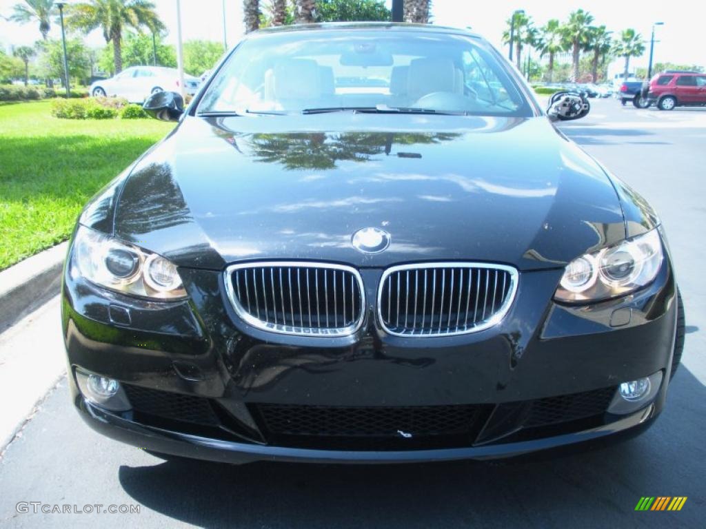 2008 3 Series 328i Convertible - Jet Black / Cream Beige photo #3