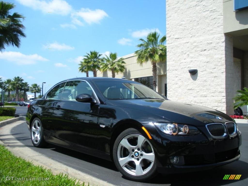 2008 3 Series 328i Convertible - Jet Black / Cream Beige photo #4