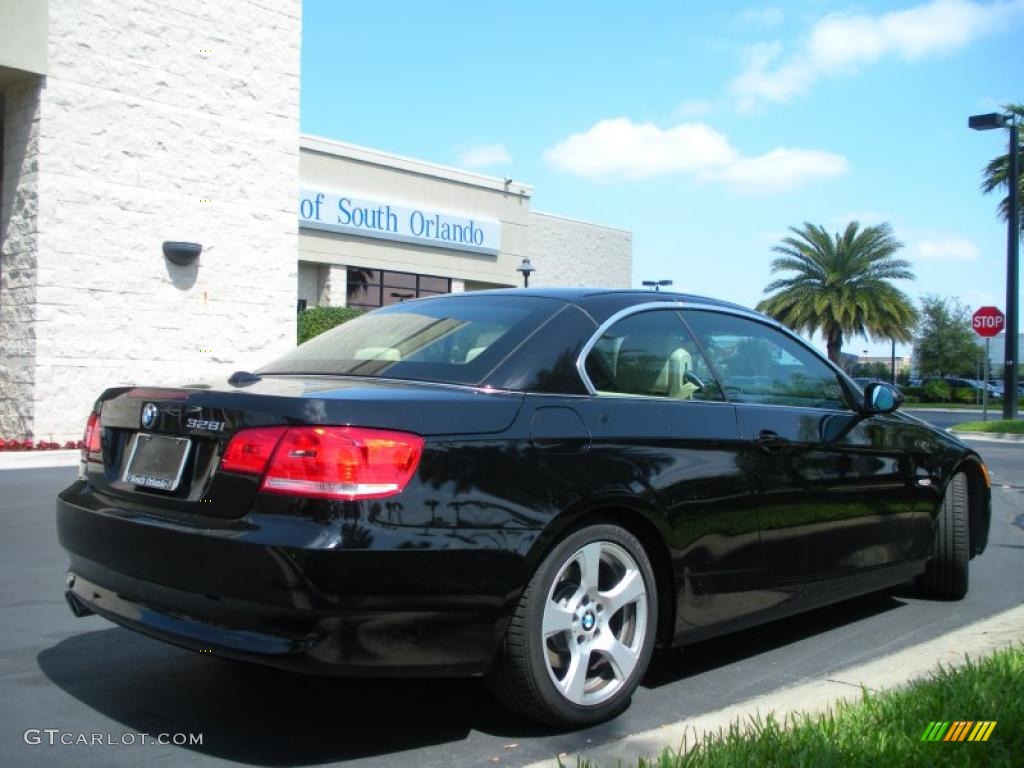 2008 3 Series 328i Convertible - Jet Black / Cream Beige photo #6
