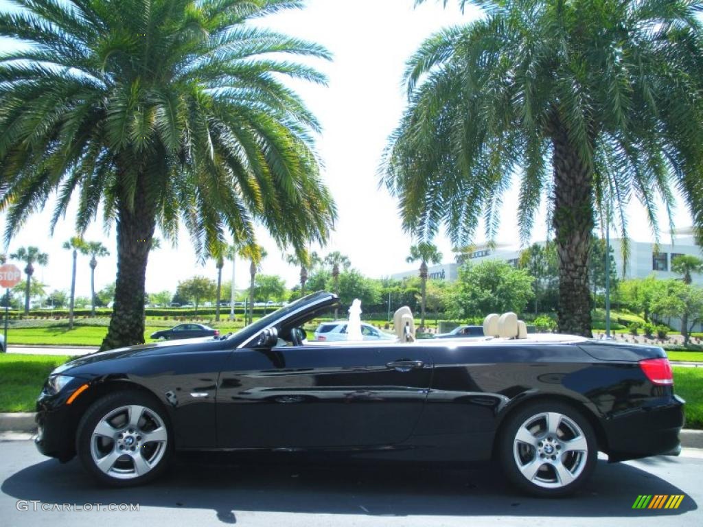 2008 3 Series 328i Convertible - Jet Black / Cream Beige photo #13