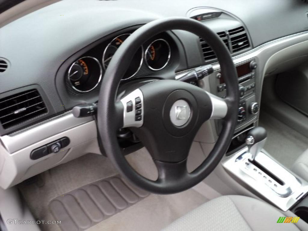 2008 Saturn Aura XE 3.5 Gray Steering Wheel Photo #46993365