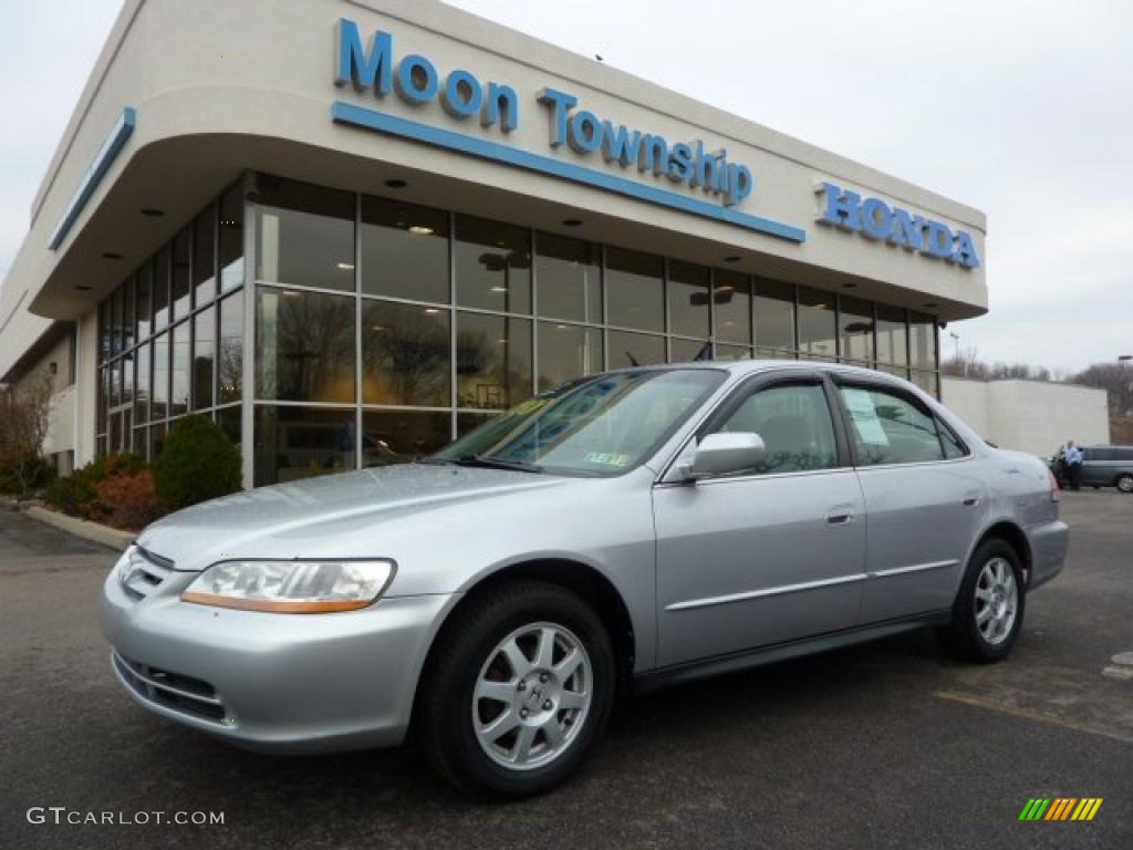 2002 Accord EX Sedan - Satin Silver Metallic / Quartz Gray photo #1