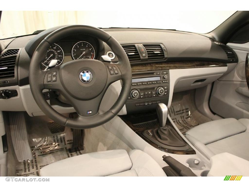 Gray Boston Leather Interior 2010 BMW 1 Series 135i Convertible Photo #46996305