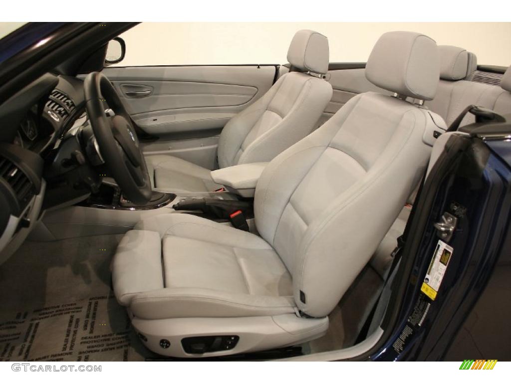 Gray Boston Leather Interior 2010 BMW 1 Series 135i Convertible Photo #46996332
