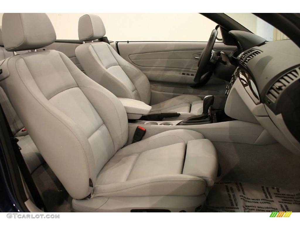 Gray Boston Leather Interior 2010 BMW 1 Series 135i Convertible Photo #46996389