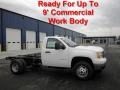 Summit White - Sierra 3500HD Work Truck Regular Cab Chassis Photo No. 1