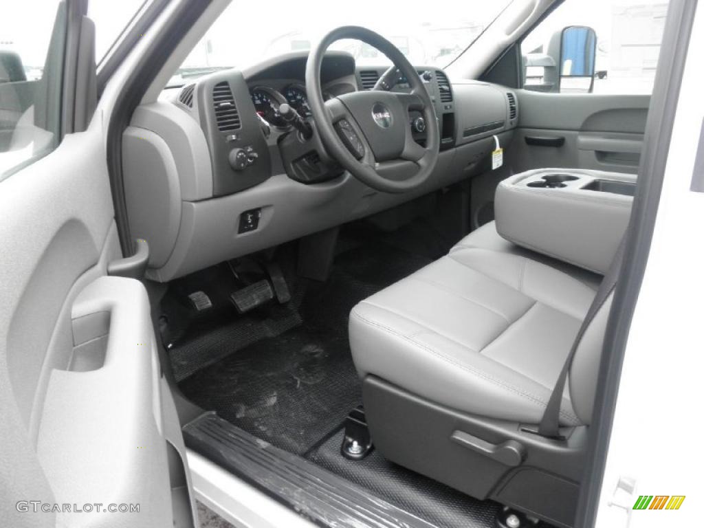 Dark Titanium Interior 2011 GMC Sierra 3500HD Work Truck Regular Cab Chassis Photo #46998558
