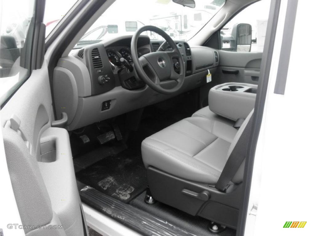 Dark Titanium Interior 2011 GMC Sierra 3500HD Work Truck Regular Cab Chassis Photo #46998768