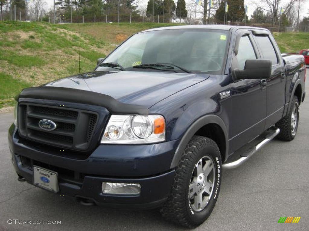 2004 F150 FX4 SuperCrew 4x4 - True Blue Metallic / Black photo #2