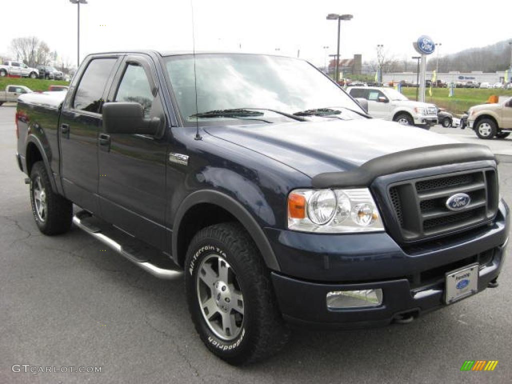 2004 F150 FX4 SuperCrew 4x4 - True Blue Metallic / Black photo #4