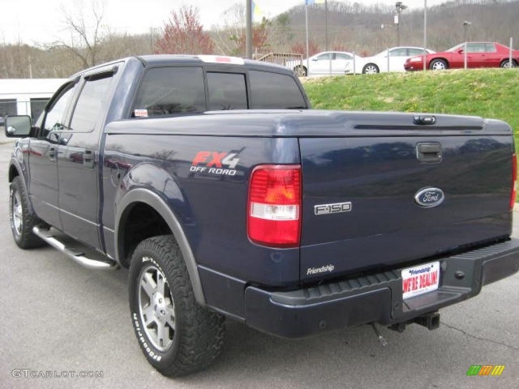 2004 F150 FX4 SuperCrew 4x4 - True Blue Metallic / Black photo #8