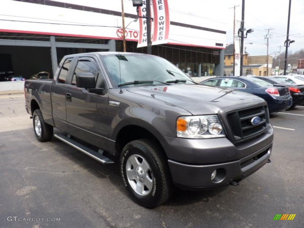 2006 F150 STX SuperCab 4x4 - Dark Shadow Grey Metallic / Medium/Dark Flint photo #6