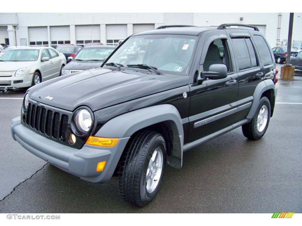 2006 Liberty CRD Sport 4x4 - Black / Medium Slate Gray photo #1