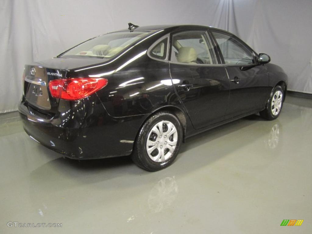 2010 Elantra GLS - Ebony Black / Beige photo #11