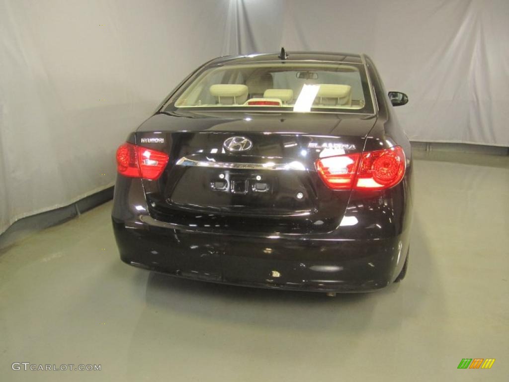 2010 Elantra GLS - Ebony Black / Beige photo #12