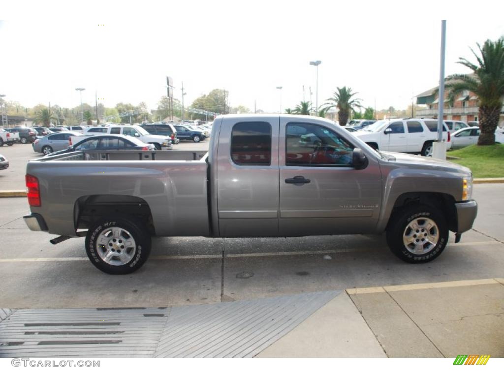 2007 Silverado 1500 LT Extended Cab - Graystone Metallic / Ebony Black photo #5