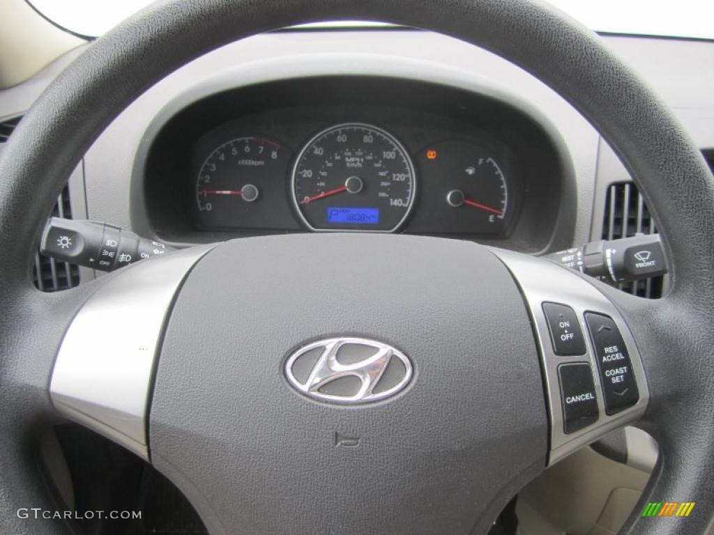 2010 Elantra GLS - Ebony Black / Beige photo #24