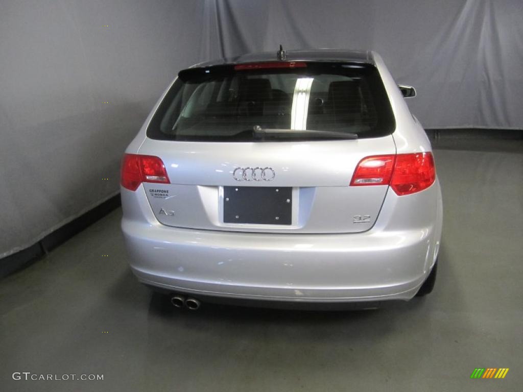2008 A3 3.2 quattro - Ice Silver Metallic / Black photo #13
