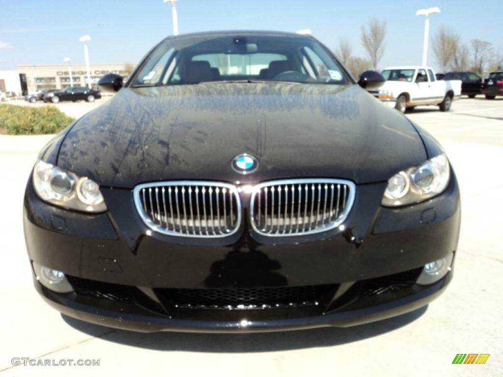 2008 3 Series 328i Coupe - Jet Black / Saddle Brown/Black photo #5