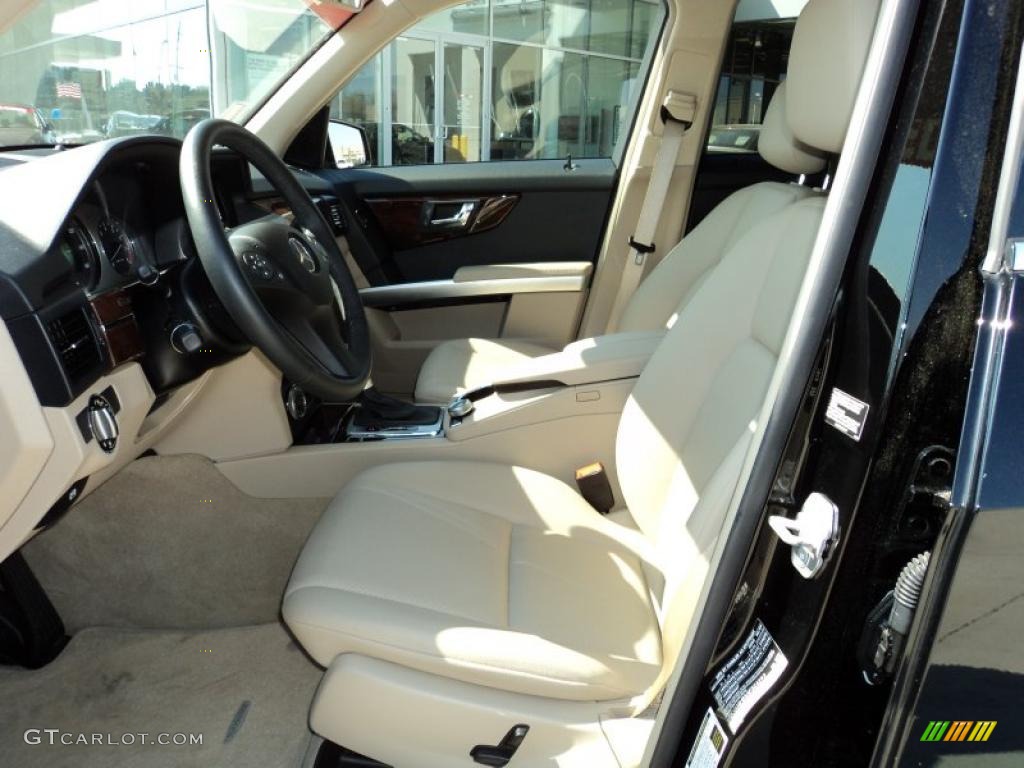 Almond/Black Interior 2010 Mercedes-Benz GLK 350 4Matic Photo #47004324