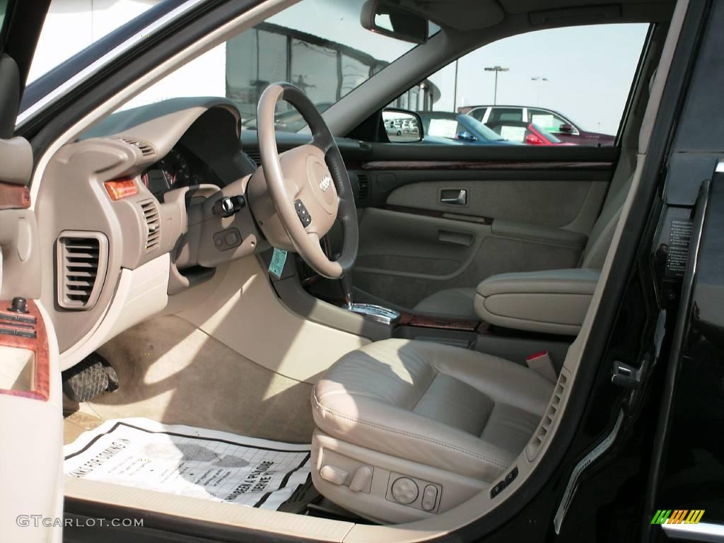 2000 A8 L 4.2 quattro - Brilliant Black / Ecru photo #9