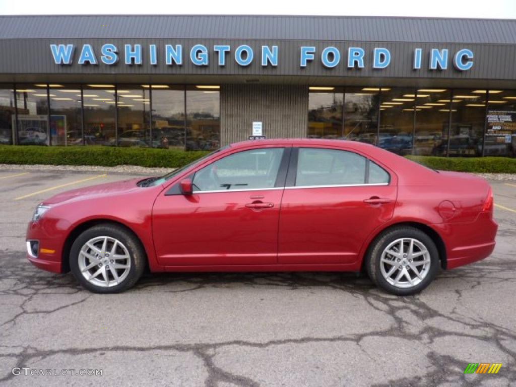 2011 Fusion SEL V6 - Red Candy Metallic / Charcoal Black photo #1