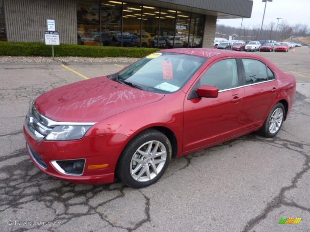 2011 Fusion SEL V6 - Red Candy Metallic / Charcoal Black photo #8