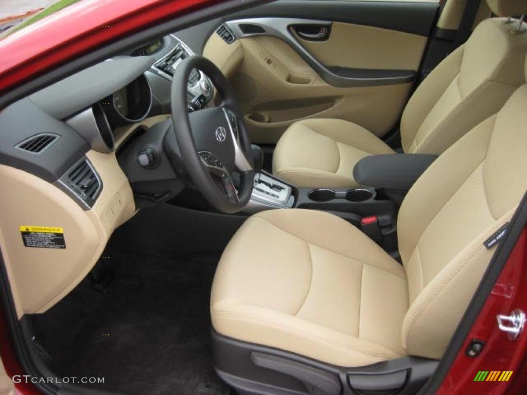 Beige Interior 2011 Hyundai Elantra GLS Photo #47007768