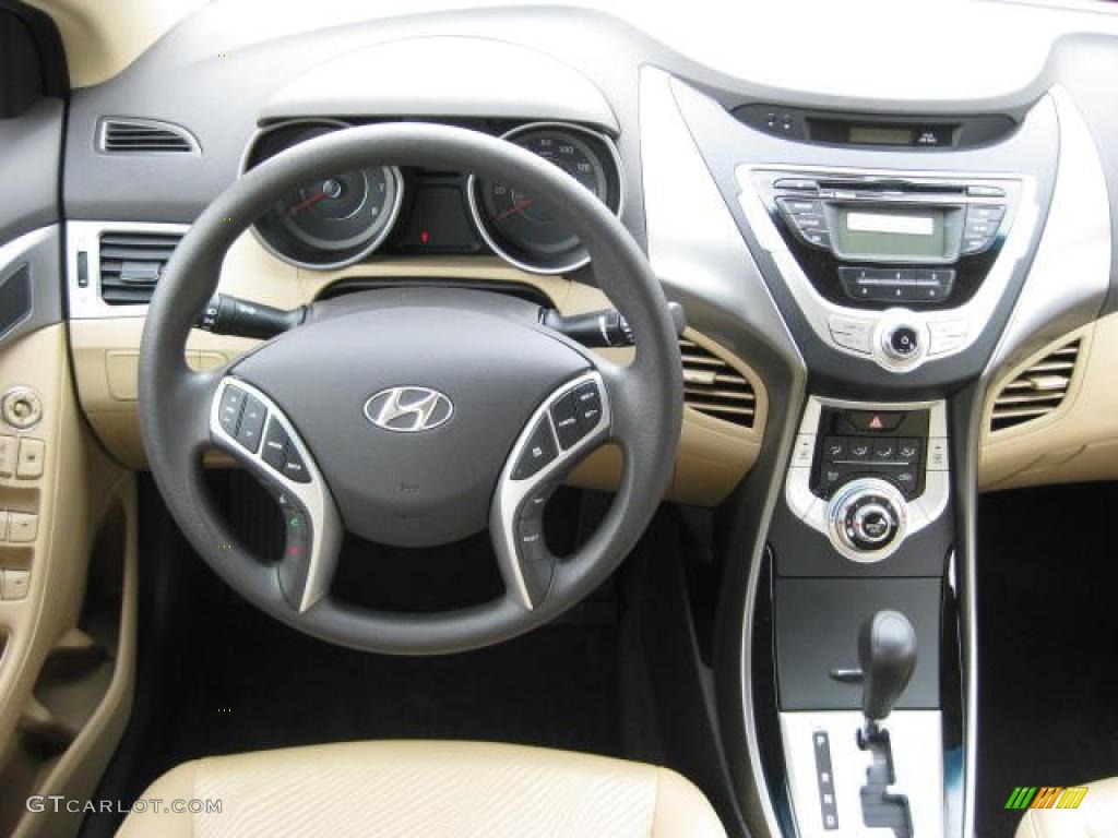 2011 Hyundai Elantra GLS Beige Dashboard Photo #47008362