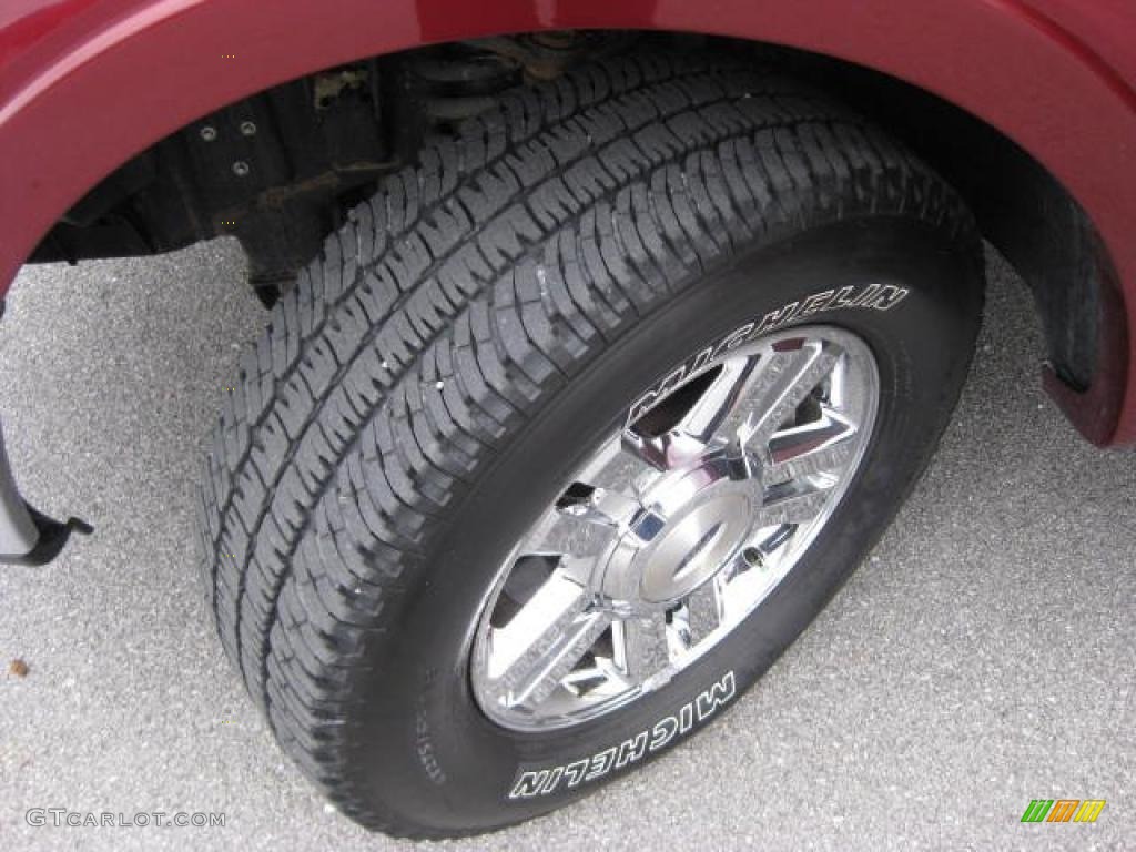 2006 F150 Lariat SuperCrew 4x4 - Dark Toreador Red Metallic / Black photo #9